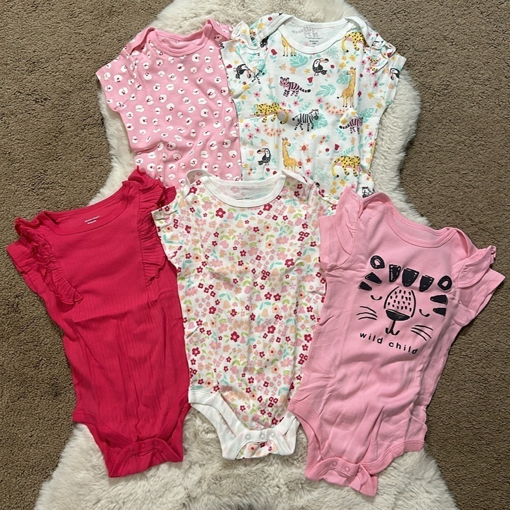 Baby Girl 5-pack Onesies